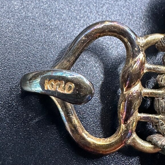 Vintage Statement Necklace Kia Yin Lo KYLO 6 Strand Stone Glass Plastic Bead 80s - Picture 5 of 9